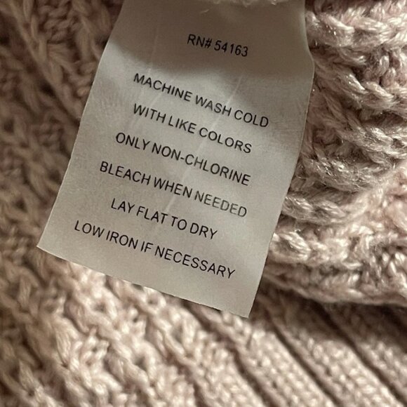 Calvin Klein Women’s Pink Cowl Neck Knit Long Sweater Gold Buttons Size M - Picture 8 of 12